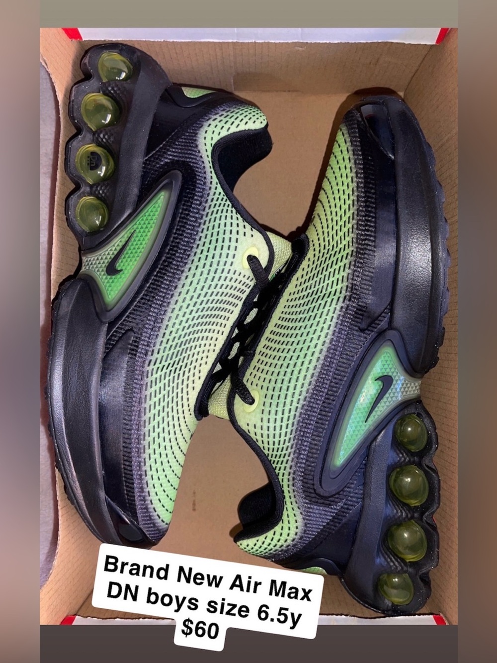 Nike Kids Air Max Sneakers - Green and Black